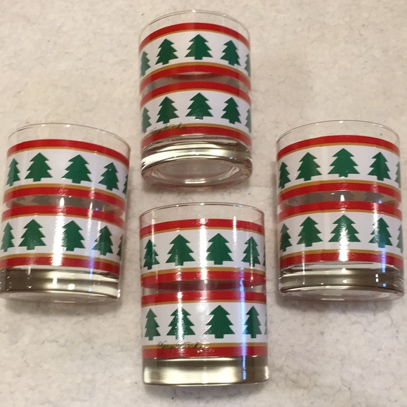 Georges Briard Other - Mid Century Modern Old Fashioned Glasses Christmas